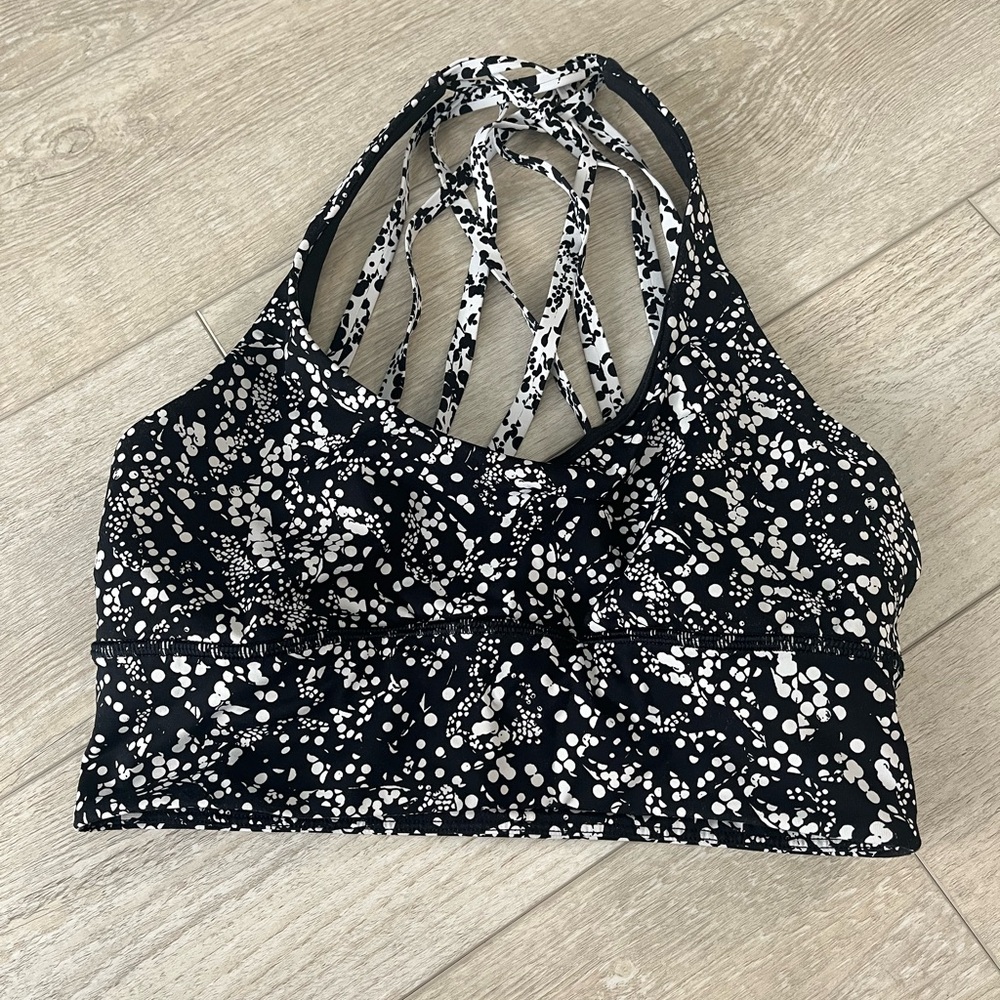 LULULEMON Sports Bra Black White Size 6